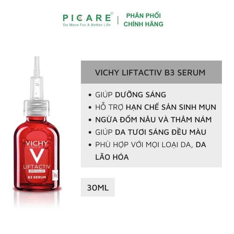 Tinh chất giúp cải thiện & ngăn ngừa thâm nám đốm nâu toàn diện Vichy Liftactiv B3 Dark Spots Serum 30ml