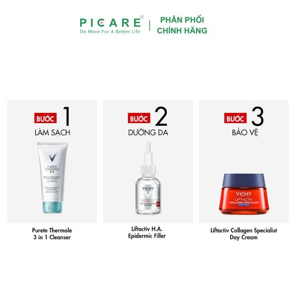 Kem Dưỡng Vichy Ngăn Lão Hóa, Sáng Da Collagen Liftactiv Collagen Night Specialist Chuyên Biệt 50ml