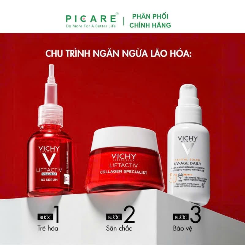 Kem dưỡng ngăn ngừa lão hóa ban ngày Vichy Liftactiv Collagen Specialist 50ml