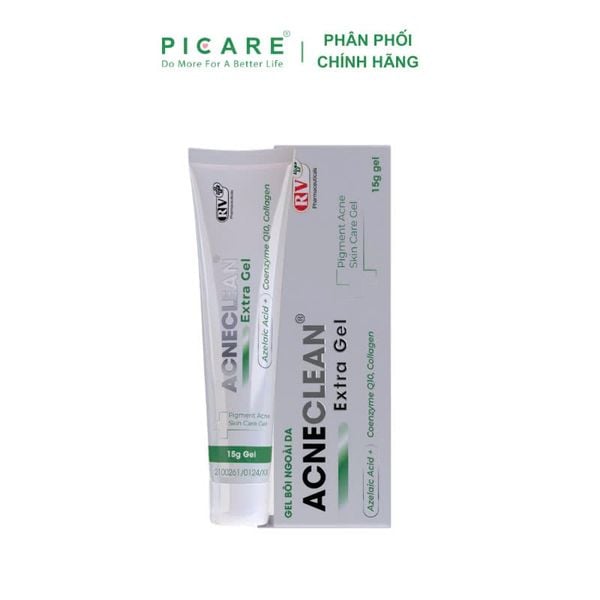 Gel hỗ trợ giảm mụn trứng cá mụn đầu trắng giảm tái phát mụn Acne Clean Extra Gel 15g