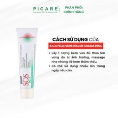 Kem giúp dưỡng ẩm làm dịu da ngứa, kích ứng  S.O.S PELLE Skin Rescue Cream 25ml