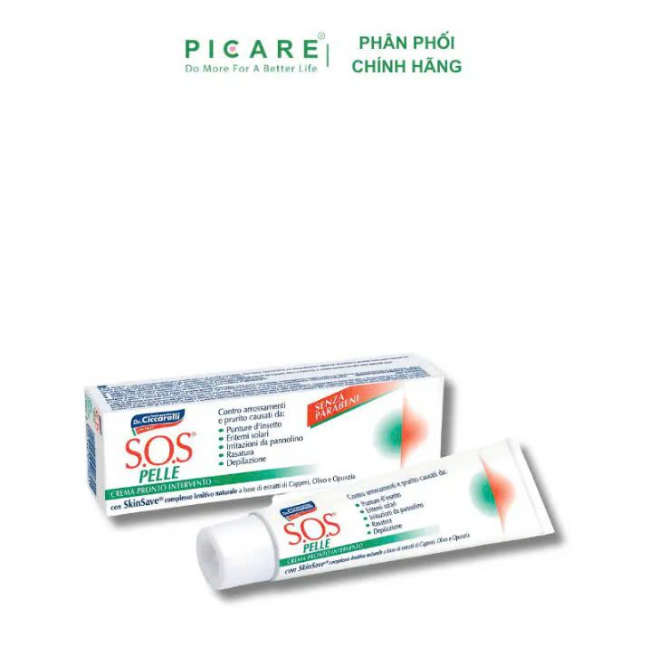 Kem giúp dưỡng ẩm làm dịu da ngứa, kích ứng  S.O.S PELLE Skin Rescue Cream 25ml