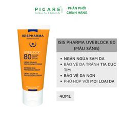 Kem Chống Nắng Bảo Vệ Cho Da Thường Isis Pharma Uveblock SPF80+ 40ml ( Không màu )