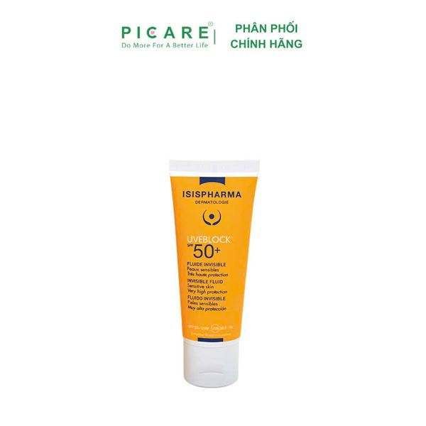 Kem chống nắng có màu dành cho da khô ISIS Pharma Uveblock SPF50+ Fluide 40ml ( Không màu )