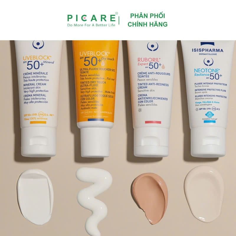 Kem chống nắng dành cho da nhạy cảm Isis Pharma Uveblock SPF50+ Mineral Cream 40ml ( Không Màu )