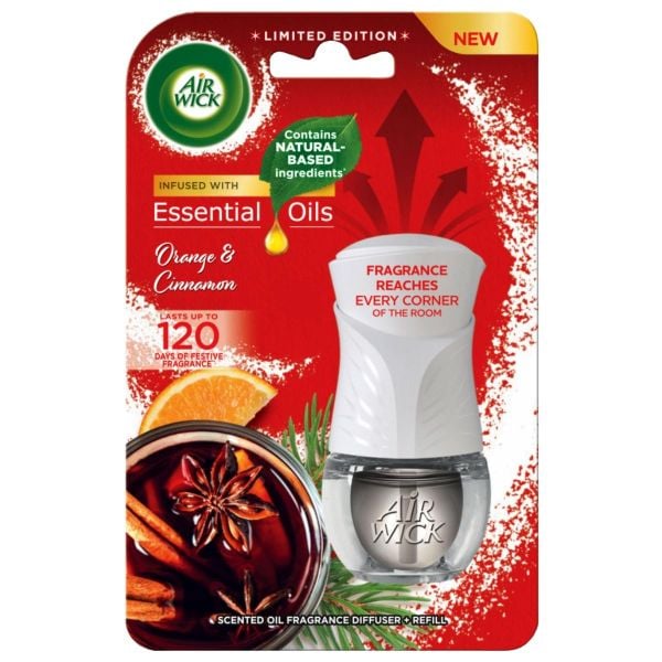 Bộ Tinh Dầu Cắm Điện Air Wick AWK2779 Orange & Cinnamon 19ml (Hương cam, quế)