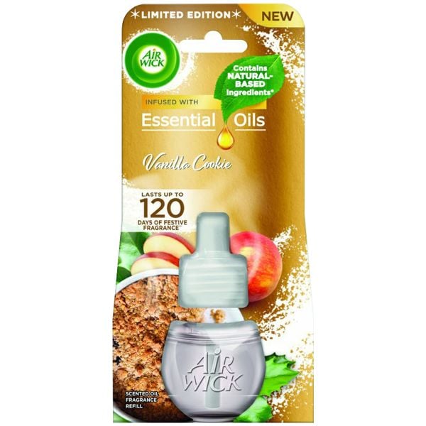 Chai tinh dầu cắm điện Air Wick Refill AWK3066 Vanilla Cookie 19ml (Hương vani, bánh táo)