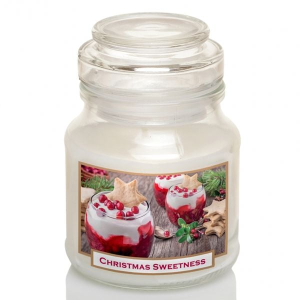 Hũ nến thơm tinh dầu Bartek Candles BAT0905 Christmas Sweetnees 130g (Hương nho chuỗi ngọc)