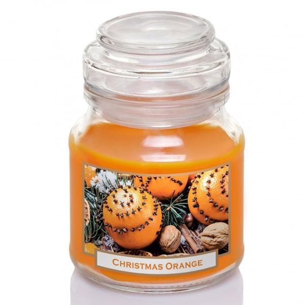 Hũ nến thơm tinh dầu Batek Candles BAT0899 Christmas Orange 130g (Hương cam, quế, đinh hương)