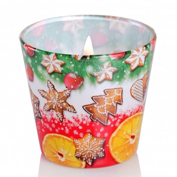 Ly nến thơm Bartek Candles BAT1097 Christmas Flavours 115g (Hương bánh, cam)