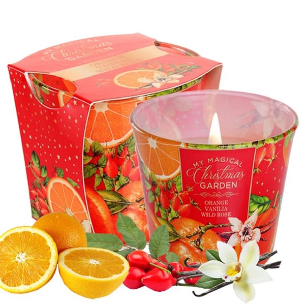 Chi tiet ly nen thom bartek candles bat7495 christmas garden 115g huong cam le que 8 vivians