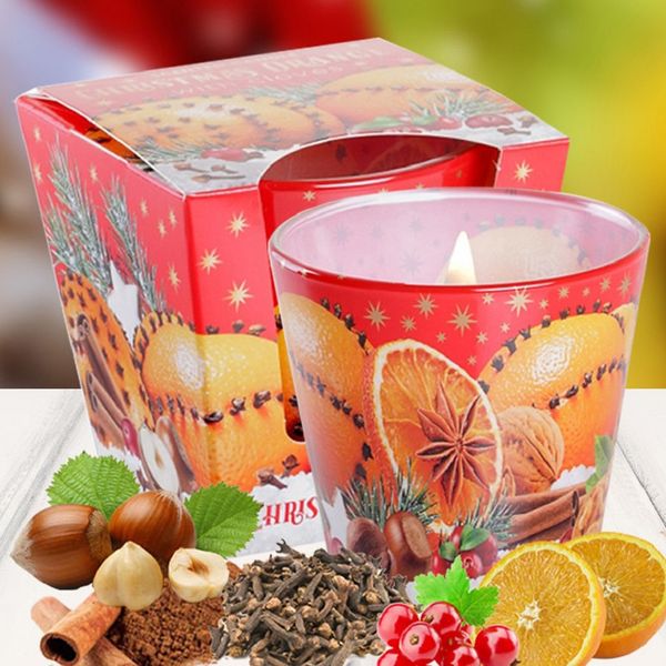 Ly nến thơm Bartek Candles BAT7943 Christmas Orange with Cloves 115g (Hương cam, quế, đinh hương)