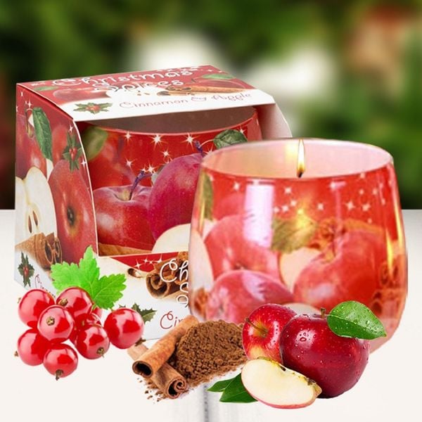 Ly nến thơm Bartek Candles BAT2565 Christmas Spice 100g (Hương cam, táo, quế)