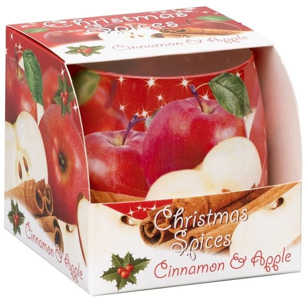 Ly nến thơm Bartek Candles BAT2565 Christmas Spice 100g (Hương cam, táo, quế)