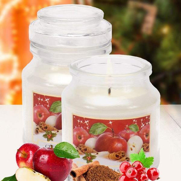 Hũ nến thơm tinh dầu Bartek Candles BAT2440 Christmas Spice 130g (Hương cam, táo, quế)