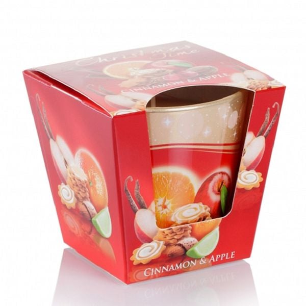 Ly nến thơm Bartek Candles BAT2553 Christmas Time 115g (Hương bánh táo, quế)