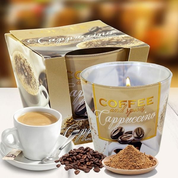 Ly nến thơm Bartek Candles BAT5192 Coffee Cappuccino 115g (Hương cà phê cappuccino)