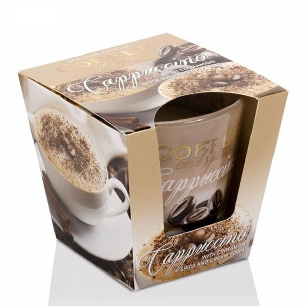 Ly nến thơm Bartek Candles BAT5192 Coffee Cappuccino 115g (Hương cà phê cappuccino)