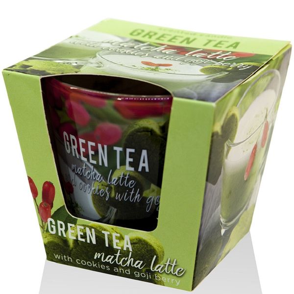 Chi tiet ly nen thom bartek candles bat6434 green tea pudding matcha latte 115g huong tra xanh hoa qua 4 vivians