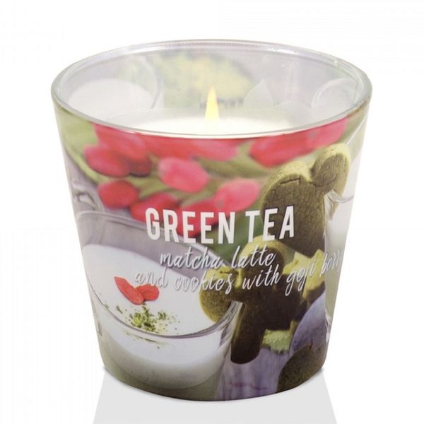 Chi tiet ly nen thom bartek candles bat6434 green tea pudding matcha latte 115g huong tra xanh hoa qua 5 vivians