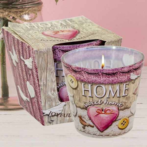 Ly nến thơm Bartek Candles BAT4820 Home Sweet Home 115g (Hương cam rừng)