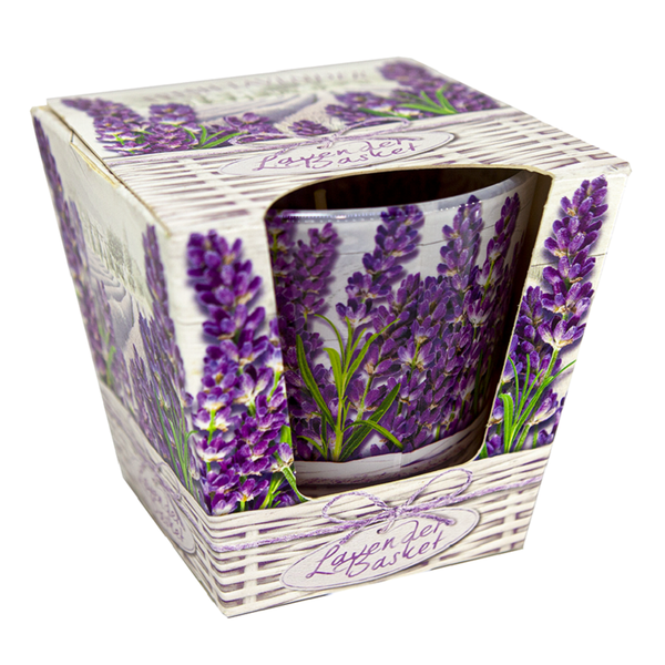 Ly nến thơm Bartek Candles BAT6557 Lavender Basket 115g (Hương oải hương)