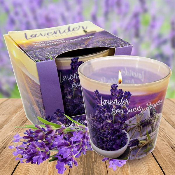 Ly nến thơm Bartek Candles BAT6458 Lavender Soap 115g (Hương oải hương)