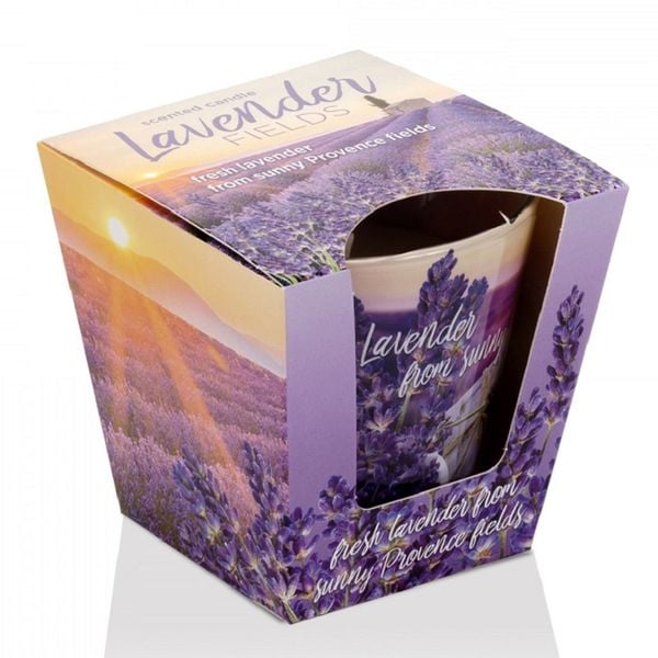 Ly nến thơm Bartek Candles BAT6441 Lavender Fields 115g (Hương oải hương)