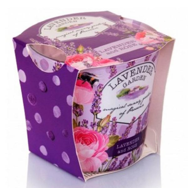 Ly nến thơm Bartek Candles BAT9093 Lavender Garden 115g (Vườn hoa oải hương)