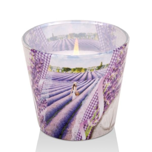 Ly nến thơm Bartek Candles BAT6022 Lavender Kiss 115g (Hương oải hương)