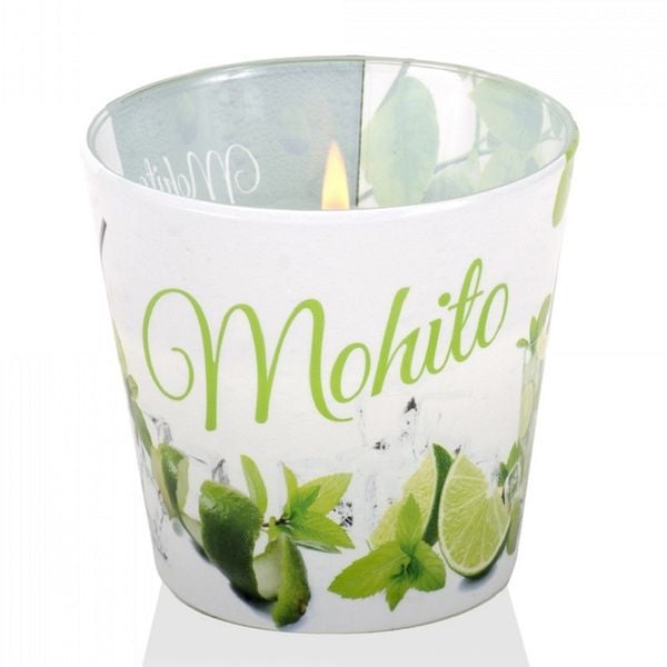 Ly nến thơm Bartek Candles BAT7990 Mohito Raspberry 115g (Hương bạc hà)