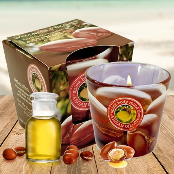 Ly nến thơm Bartek Candles BAT4577 Argan Oil 115g (Hương tinh dầu Argan)