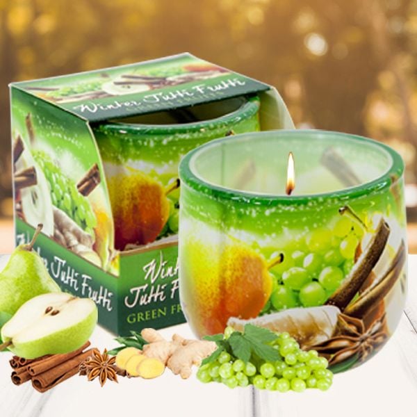 Ly nến thơm Bartek Candles BAT0659 Winter Tutti Frutti 100g (Hương mùa đông)