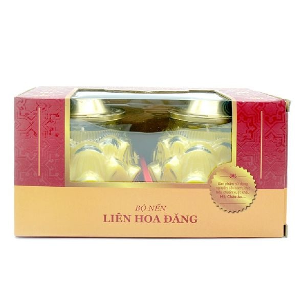 Bộ nến LIÊN HOA ĐĂNG (Cam)