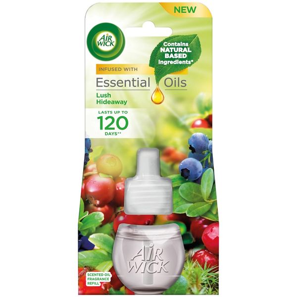 Chai tinh dầu cắm điện Air Wick Refill AWK2441 Lush Hideaway 19ml (Hương bạc hà, việt quất)