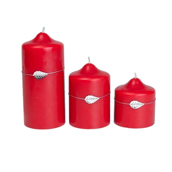 Bộ nến thơm trụ tròn D7 hình chóp Eden Candle MIC6330 (Đỏ)