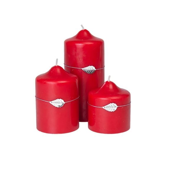 Bộ nến thơm trụ tròn D7 hình chóp Eden Candle MIC6330 (Đỏ)
