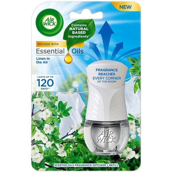 Bộ Tinh Dầu Cắm Điện Air Wick AWK2236 Linen in the Air 19ml (Hương hoa táo)