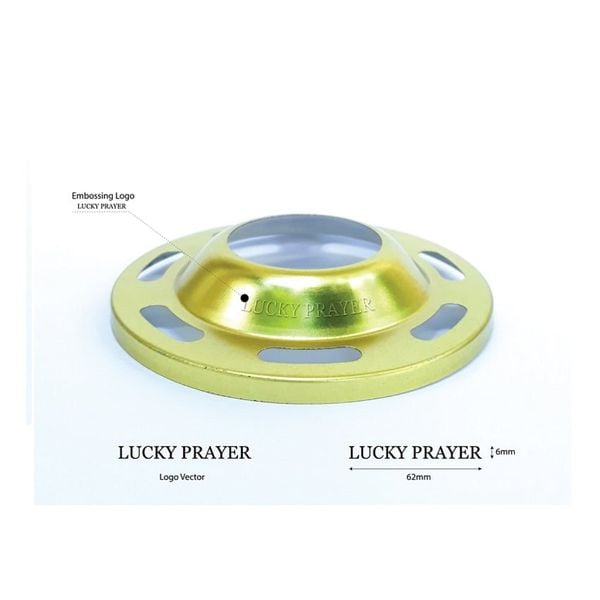 Nắp đậy hũ nến thơm hình hoa sen Lucky Prayer LUC6260 (Vàng)