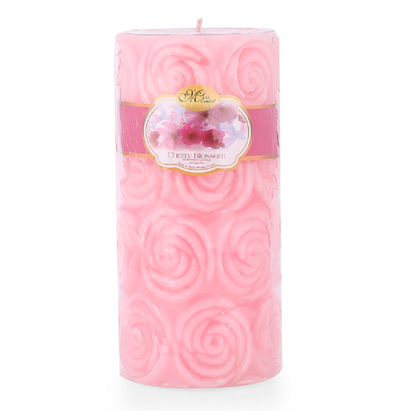 Nến thơm décor hoa hồng D7H15 Miss Candle NQM4985 (7 x 15 cm)