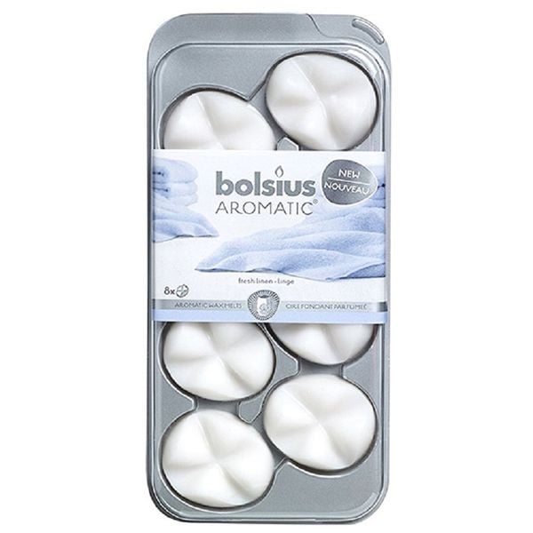 Hộp 8 sáp thơm Bolsius BOL6130 Fresh Linen (Hương ban mai)
