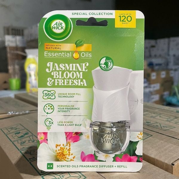 Bộ Tinh Dầu Cắm Điện Air Wick AWK4117 Jasmine Bloom & Freesia 19ml (Hương hoa nhài và hoa lan Nam Phi)