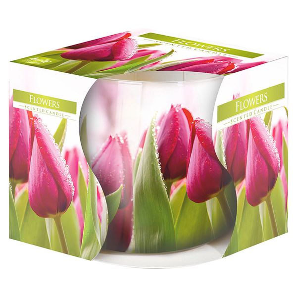 Ly nến thơm Bispol BIS4079 Flowers 100g (Hương hoa tulips)