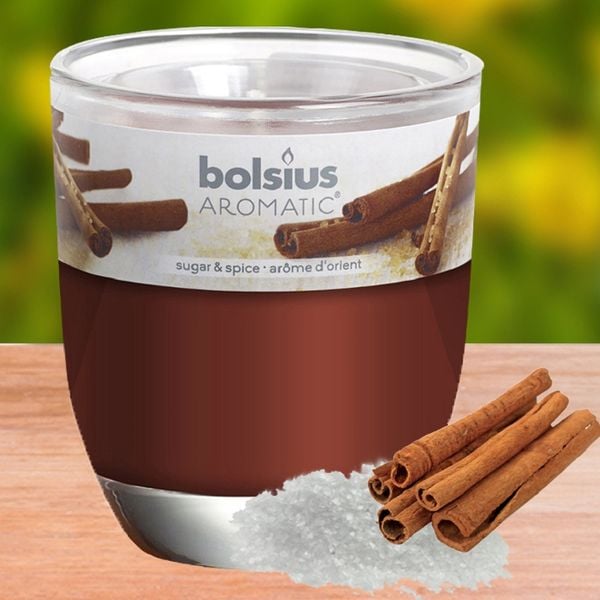 Ly nến thơm Bolsius BOL7808 Sugar & Spice 295g (Hương quế)