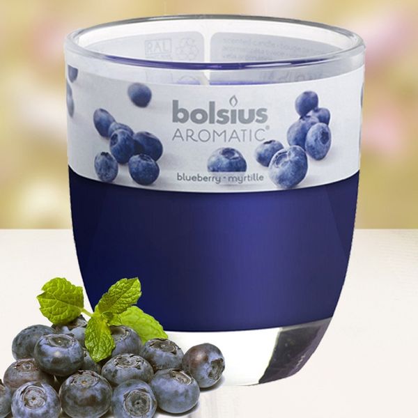 Ly nến thơm Bolsius BOL7907 Blueberry 295g (Hương việt quất)