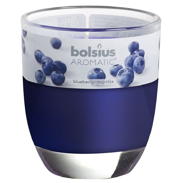 Ly nến thơm Bolsius BOL7907 Blueberry 295g (Hương việt quất)