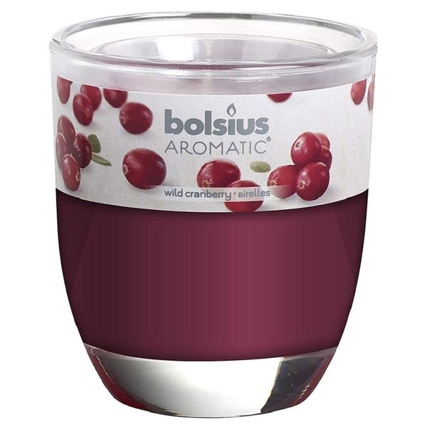 Ly nến thơm Bolsius BOL7846 Wild Cranberry 295g (Hương việt quất hoang dã)