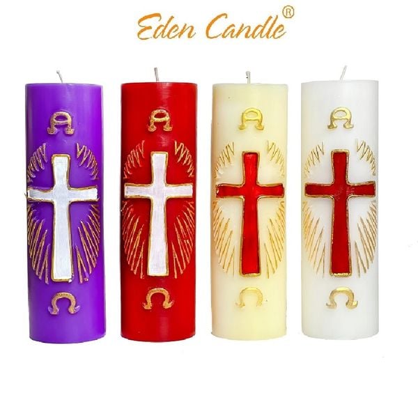 Nến trụ tròn D6H20 EDEN CANDLE EDC7817 Thập Giá