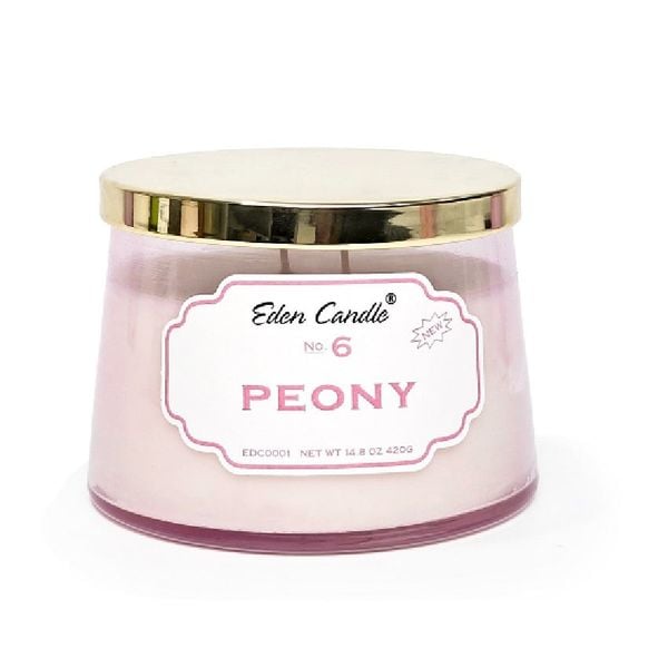 Nến thơm Peony Eden Candle FTRAMART EDC0001 (No. 6, Hũ 420gr)