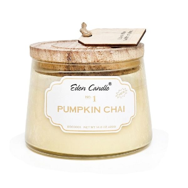 Nến thơm Pumpkin CHAI Eden Candle FTRAMART EDC0001 (No. 1, Hũ 420gr)